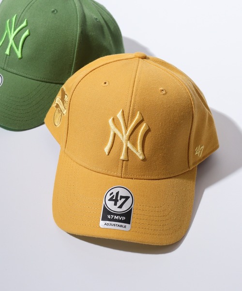 '47（フォーティーセブン）の「MLB公認 ’47BRAND MVP BBCAP チームロゴ刺繍 6パネルベースボールキャップ（キャップ・メンズ・ブラック系/プラム/イエロー/ブラック系1/ブラック系3/グリーン/ブラック/ブラック系2/ブラック系4/ブルー/ネイビー/ネイビー系2・FREE）」の12枚目の写真