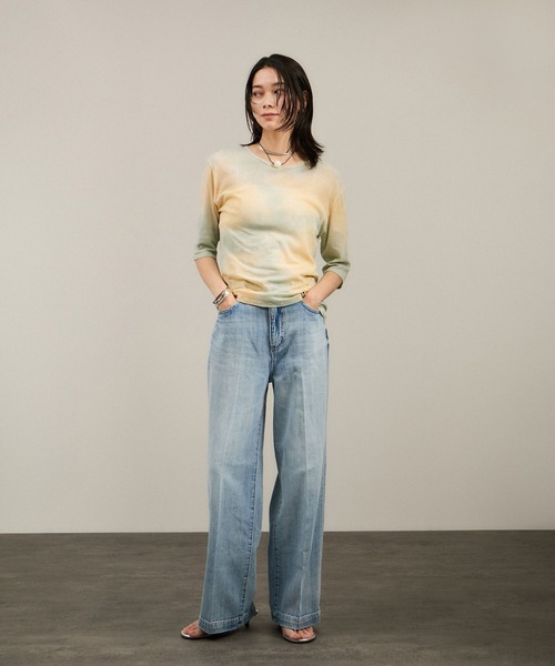 SALON adam et rope'（サロン アダム エ ロペ）の「シアータイダイTシャツ（Tシャツ/カットソー・レディース・グリーン系その他/ピンク系その他2・FREE）」の5枚目の写真