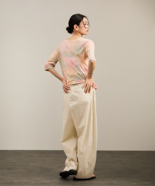 SALON adam et rope'（サロン アダム エ ロペ）の「シアータイダイTシャツ（Tシャツ/カットソー・レディース・グリーン系その他/ピンク系その他2・FREE）」の9枚目の写真