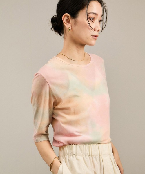 SALON adam et rope'（サロン アダム エ ロペ）の「シアータイダイTシャツ（Tシャツ/カットソー・レディース・グリーン系その他/ピンク系その他2・FREE）」の11枚目の写真