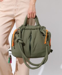 Cheek（チーク）の「【cheek/チーク】puf kinchaku C25003　巾着２wayトート/巾着/2way/トートバッグ/撥水加工生地/ユニセックス（ショルダーバッグ）」