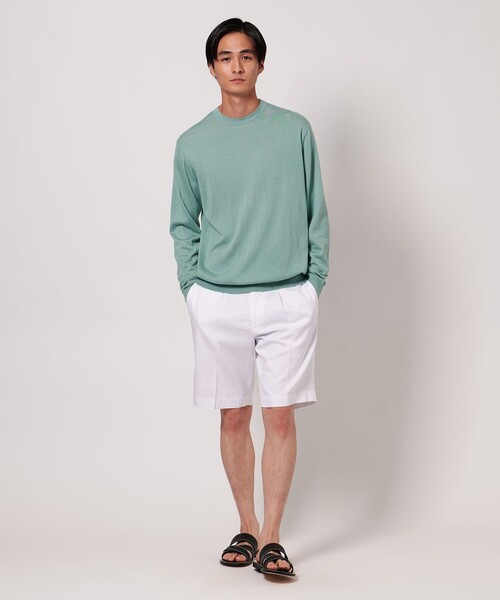 UNITED ARROWS(ユナイテッドアローズ)の「<DEVORE> ハーフギャザー ショーツ(その他パンツ・メンズ・ブラック/オリーブ/ホワイト/ベージュ・46/48/50)」の6枚目の写真
