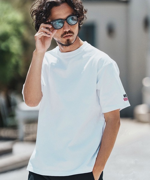 felkod(フィルコッド)の「mt9818- Double Embroidery Tee Tシャツ(Tシャツ/カットソー・メンズ・ブラック/ホワイト/ネイビー・S/M/L/XL)」の1枚目の写真