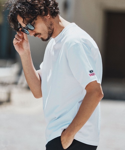 felkod(フィルコッド)の「mt9818- Double Embroidery Tee Tシャツ(Tシャツ/カットソー・メンズ・ブラック/ホワイト/ネイビー・S/M/L/XL)」の5枚目の写真