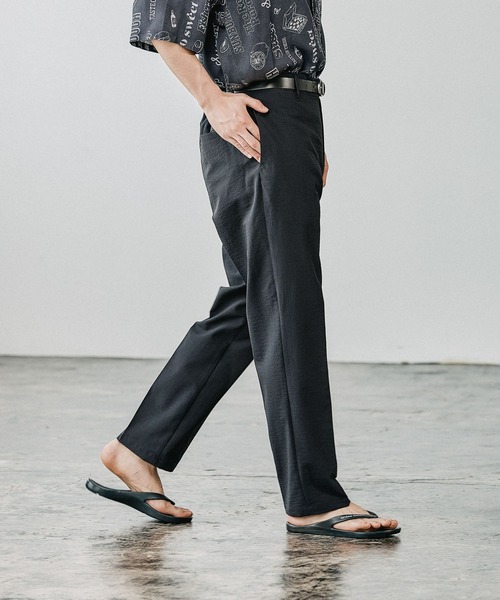 BAYFLOW（ベイフロー）の「【速乾・イージーケア・軽量】ドライタッチスリムトラウザー（スラックス・メンズ・グレー/ネイビー・MEDIUM/LARGE）」の2枚目の写真