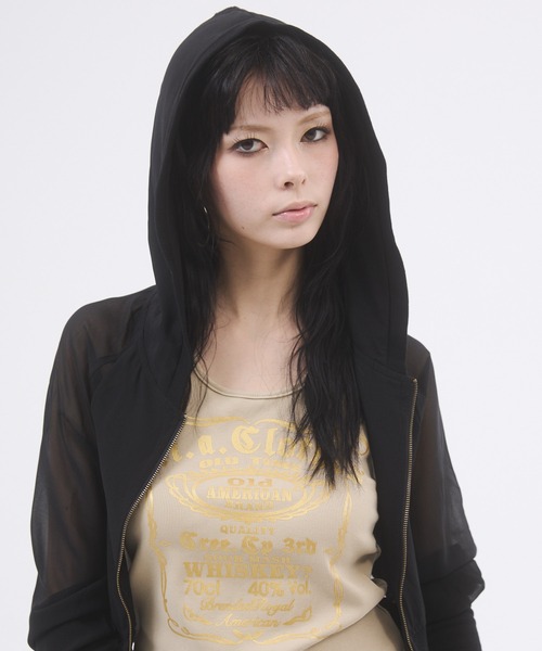 d.i.a.（ダイヤ）の「ジップアップショートパーカー　レオパード柄/ゼブラ柄（パーカー・レディース・ホワイト/ベージュ/ブラック・FREE）」の22枚目の写真