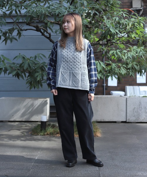 Brocante / ブロカント] コットンアクリル ぺシュールラピエセジレ