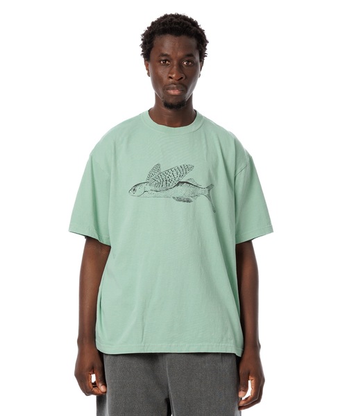 Sandinista（サンディニスタ）の「American Cotton "Flying Fish" Tee / アメリカンコットン後染め”飛魚”Tシャツ（Tシャツ/カットソー・メンズ・ブラック系その他/ブルー/ホワイト/グリーン系その他・SMALL/MEDIUM/LARGE）」の4枚目の写真
