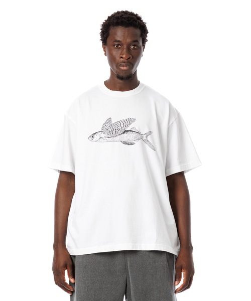 Sandinista（サンディニスタ）の「American Cotton "Flying Fish" Tee / アメリカンコットン後染め”飛魚”Tシャツ（Tシャツ/カットソー・メンズ・ブラック系その他/ブルー/ホワイト/グリーン系その他・SMALL/MEDIUM/LARGE）」の2枚目の写真