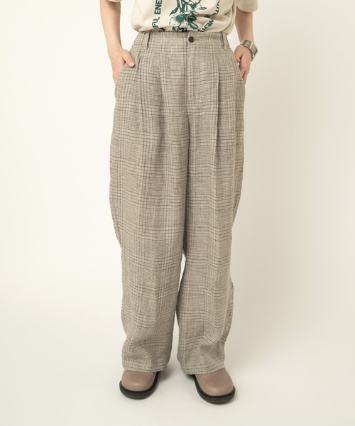 RNA-N（アールエヌエーエヌ）の「R4356 オールドリネンワイドスラックス（スラックス・レディース・ライトグリーン/ブラック/アッシュグレー/ネイビー・FREE）」の3枚目の写真