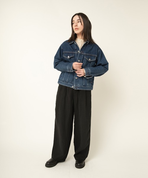 RNA-N（アールエヌエーエヌ）の「R4356 オールドリネンワイドスラックス（スラックス・レディース・ライトグリーン/ブラック/アッシュグレー/ネイビー・FREE）」の12枚目の写真