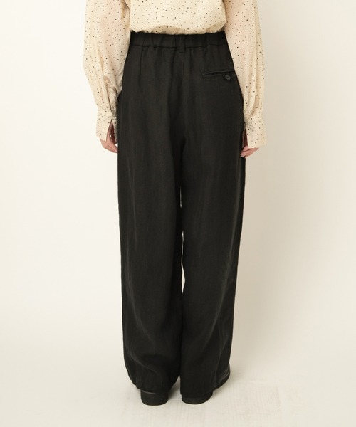 RNA-N（アールエヌエーエヌ）の「R4356 オールドリネンワイドスラックス（スラックス・レディース・ライトグリーン/ブラック/アッシュグレー/ネイビー・FREE）」の5枚目の写真