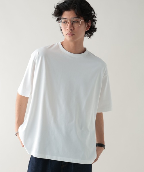 RAGEBLUE（レイジブルー）の「＜接触冷感機能付き＞【HIGH COOL/ハイクール】シルキーソリッドTシャツ（Tシャツ/カットソー・メンズ・ブラウン/ホワイト/ブラック/グレー・LARGE/MEDIUM）」の10枚目の写真