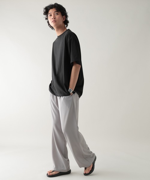 RAGEBLUE（レイジブルー）の「＜接触冷感機能付き＞【HIGH COOL/ハイクール】シルキーソリッドTシャツ（Tシャツ/カットソー・メンズ・ブラウン/ホワイト/ブラック/グレー・LARGE/MEDIUM）」の12枚目の写真