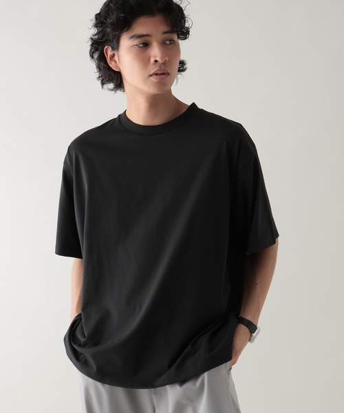 RAGEBLUE（レイジブルー）の「＜接触冷感機能付き＞【HIGH COOL/ハイクール】シルキーソリッドTシャツ（Tシャツ/カットソー・メンズ・ブラウン/ホワイト/ブラック/グレー・LARGE/MEDIUM）」の14枚目の写真