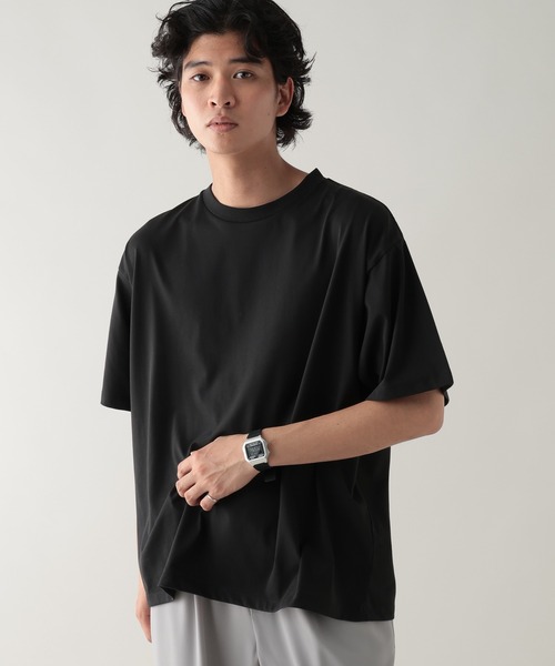 RAGEBLUE（レイジブルー）の「＜接触冷感機能付き＞【HIGH COOL/ハイクール】シルキーソリッドTシャツ（Tシャツ/カットソー・メンズ・ブラウン/ホワイト/ブラック/グレー・LARGE/MEDIUM）」の15枚目の写真