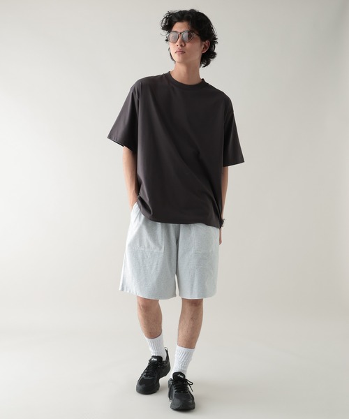 RAGEBLUE（レイジブルー）の「＜接触冷感機能付き＞【HIGH COOL/ハイクール】シルキーソリッドTシャツ（Tシャツ/カットソー・メンズ・ブラウン/ホワイト/ブラック/グレー・LARGE/MEDIUM）」の18枚目の写真