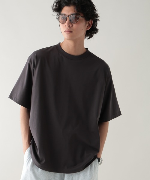 RAGEBLUE（レイジブルー）の「＜接触冷感機能付き＞【HIGH COOL/ハイクール】シルキーソリッドTシャツ（Tシャツ/カットソー・メンズ・ブラウン/ホワイト/ブラック/グレー・LARGE/MEDIUM）」の21枚目の写真