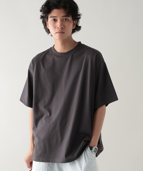 RAGEBLUE（レイジブルー）の「＜接触冷感機能付き＞【HIGH COOL/ハイクール】シルキーソリッドTシャツ（Tシャツ/カットソー・メンズ・ブラウン/ホワイト/ブラック/グレー・LARGE/MEDIUM）」の22枚目の写真