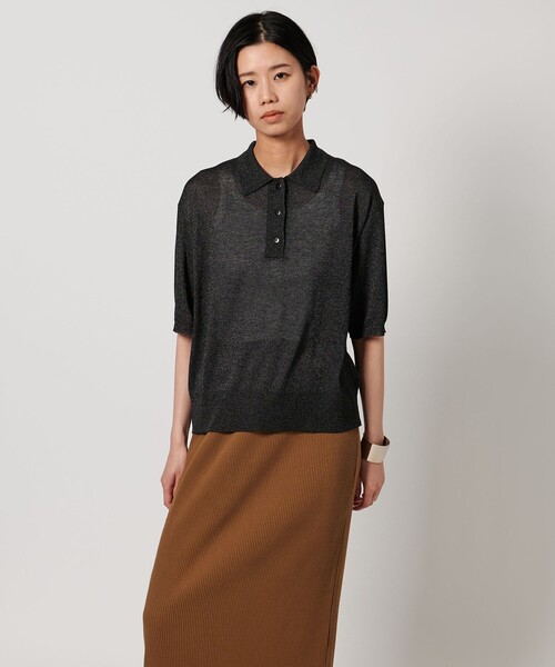 timeworn clothing新作　ニットポロシャツ　36 未使用 セール】＜CITEN＞シンプルニットポロシャツ（ポロシャツ