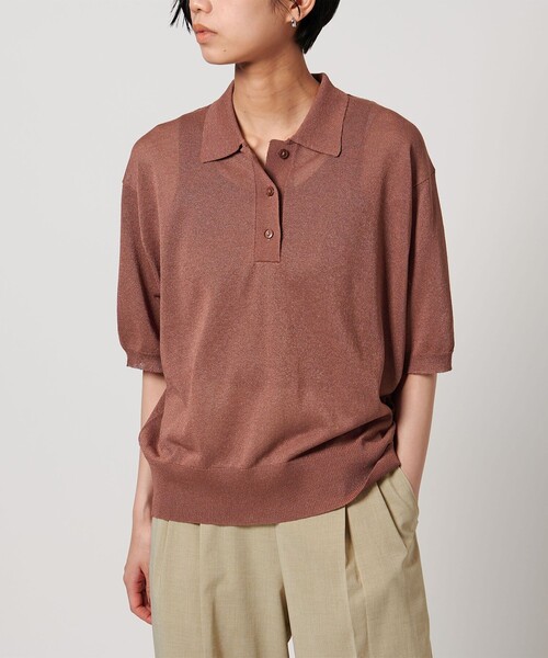 timeworn clothing新作　ニットポロシャツ　36 未使用 セール】＜CITEN＞シンプルニットポロシャツ（ポロシャツ