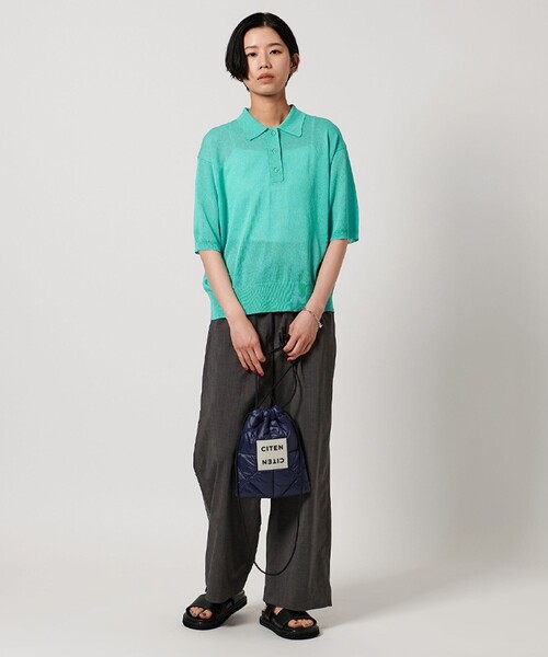 【未使用】 leinwande ニットポロシャツ セール】＜CITEN＞シンプルニットポロシャツ（ポロシャツ