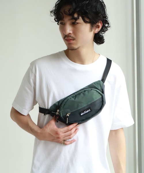 WILD THINGS（ワイルドシングス）の「【WILD THINGS/ワイルドシングス】DELFY fabric ウエストバッグ/ボディバッグ（ボディバッグ/ウエストポーチ・メンズ・グレー/ベージュ/ブラック/ターコイズブルー・FREE）」の9枚目の写真