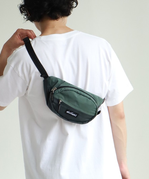 WILD THINGS（ワイルドシングス）の「【WILD THINGS/ワイルドシングス】DELFY fabric ウエストバッグ/ボディバッグ（ボディバッグ/ウエストポーチ・メンズ・グレー/ベージュ/ブラック/ターコイズブルー・FREE）」の11枚目の写真