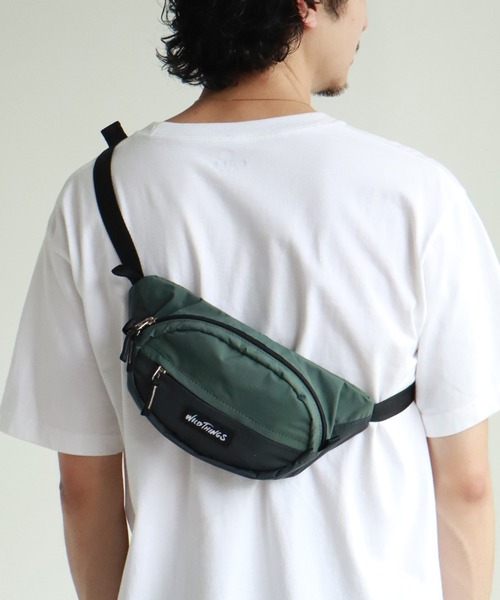 WILD THINGS（ワイルドシングス）の「【WILD THINGS/ワイルドシングス】DELFY fabric ウエストバッグ/ボディバッグ（ボディバッグ/ウエストポーチ・メンズ・グレー/ベージュ/ブラック/ターコイズブルー・FREE）」の13枚目の写真