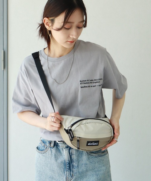 WILD THINGS（ワイルドシングス）の「【WILD THINGS/ワイルドシングス】DELFY fabric ウエストバッグ/ボディバッグ（ボディバッグ/ウエストポーチ・メンズ・グレー/ベージュ/ブラック/ターコイズブルー・FREE）」の16枚目の写真