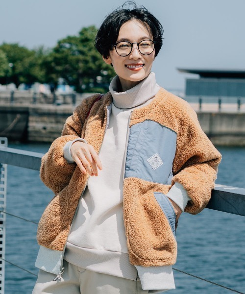 KRIFF MAYER Lady's Collection（クリフメイヤーレディースコレクション）の「【2WAY・リバーシブル】ノーカラーひっくりジャケット（ノーカラージャケット・レディース・ブルー/セージグリーン/その他6/カラフル/その他5/ベージュ・LARGE/MEDIUM）」の7枚目の写真