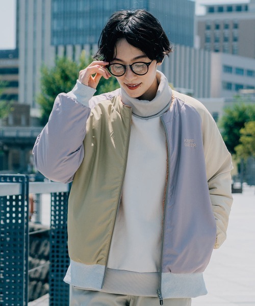 KRIFF MAYER Lady's Collection（クリフメイヤーレディースコレクション）の「【2WAY・リバーシブル】ノーカラーひっくりジャケット（ノーカラージャケット・レディース・ブルー/セージグリーン/その他6/カラフル/その他5/ベージュ・LARGE/MEDIUM）」の9枚目の写真