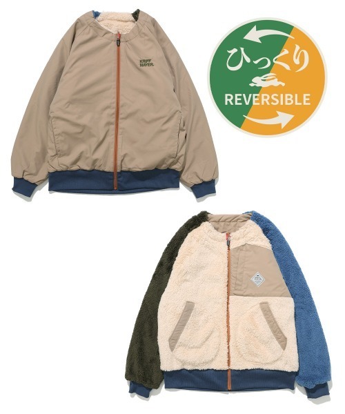 FILL THE BILL リバーシブル ノーカラージャケット セール】【2WAY・リバーシブル】ノーカラーひっくりジャケット（ノー
