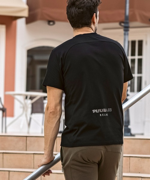 1PIU1UGUALE3  RELAX （ウノピゥウノウグァーレトレ リラックス）の「1PIU1UGUALE3 RELAX(ウノピゥウノウグァーレトレ リラックス)【ミッキーマウス】グラデーションラインストーン半袖Tシャツ（Tシャツ/カットソー・メンズ・ホワイト/ブラック・S/M/L/XL/XXL）」の12枚目の写真