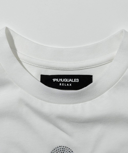 1PIU1UGUALE3  RELAX （ウノピゥウノウグァーレトレ リラックス）の「1PIU1UGUALE3 RELAX(ウノピゥウノウグァーレトレ リラックス)【ミッキーマウス】グラデーションラインストーン半袖Tシャツ（Tシャツ/カットソー・メンズ・ホワイト/ブラック・S/M/L/XL/XXL）」の18枚目の写真