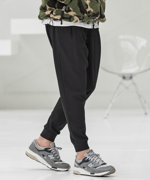 CAMBIO(カンビオ)の「mp13861-Brushed Lining Slacks Fabric Jogger Pants ジョガーパンツ(その他パンツ・メンズ・チャコールグレー/ブラック/ベージュ/ブラウン・S/M/L)」の2枚目の写真