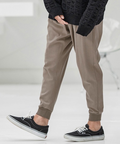 CAMBIO(カンビオ)の「mp13861-Brushed Lining Slacks Fabric Jogger Pants ジョガーパンツ(その他パンツ・メンズ・チャコールグレー/ブラック/ベージュ/ブラウン・S/M/L)」の11枚目の写真