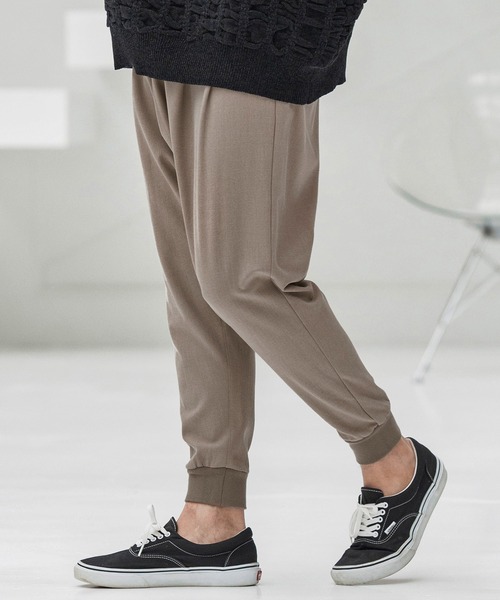 CAMBIO(カンビオ)の「mp13861-Brushed Lining Slacks Fabric Jogger Pants ジョガーパンツ(その他パンツ・メンズ・チャコールグレー/ブラック/ベージュ/ブラウン・S/M/L)」の12枚目の写真