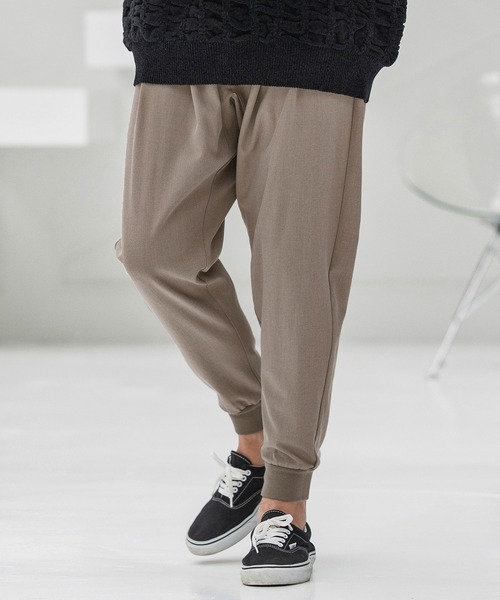 CAMBIO(カンビオ)の「mp13861-Brushed Lining Slacks Fabric Jogger Pants ジョガーパンツ(その他パンツ・メンズ・チャコールグレー/ブラック/ベージュ/ブラウン・S/M/L)」の13枚目の写真