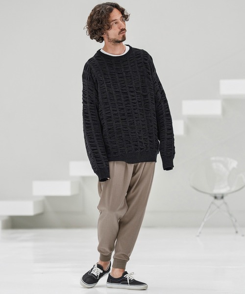 CAMBIO(カンビオ)の「mp13861-Brushed Lining Slacks Fabric Jogger Pants ジョガーパンツ(その他パンツ・メンズ・チャコールグレー/ブラック/ベージュ/ブラウン・S/M/L)」の14枚目の写真