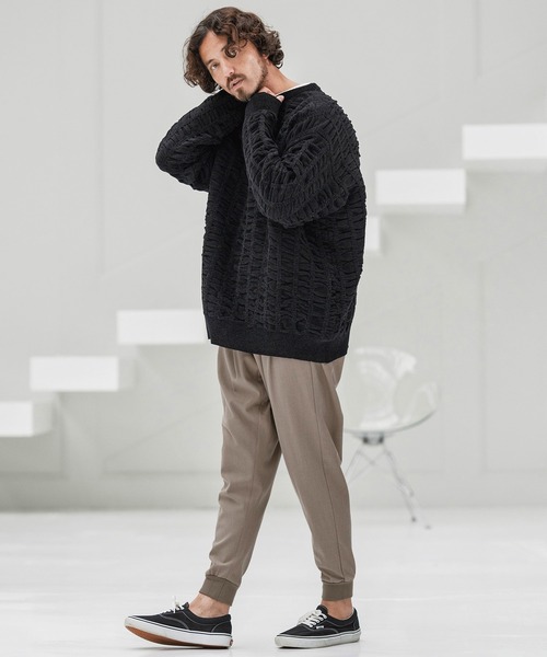 CAMBIO(カンビオ)の「mp13861-Brushed Lining Slacks Fabric Jogger Pants ジョガーパンツ(その他パンツ・メンズ・チャコールグレー/ブラック/ベージュ/ブラウン・S/M/L)」の15枚目の写真