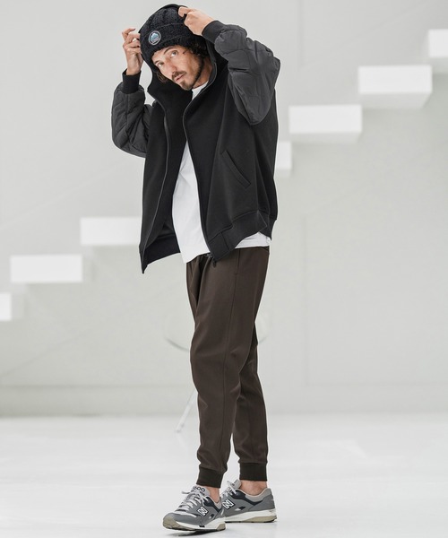 CAMBIO(カンビオ)の「mp13861-Brushed Lining Slacks Fabric Jogger Pants ジョガーパンツ(その他パンツ・メンズ・チャコールグレー/ブラック/ベージュ/ブラウン・S/M/L)」の21枚目の写真