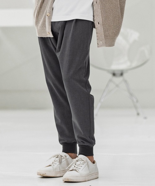 CAMBIO(カンビオ)の「mp13861-Brushed Lining Slacks Fabric Jogger Pants ジョガーパンツ(その他パンツ・メンズ・チャコールグレー/ブラック/ベージュ/ブラウン・S/M/L)」の22枚目の写真