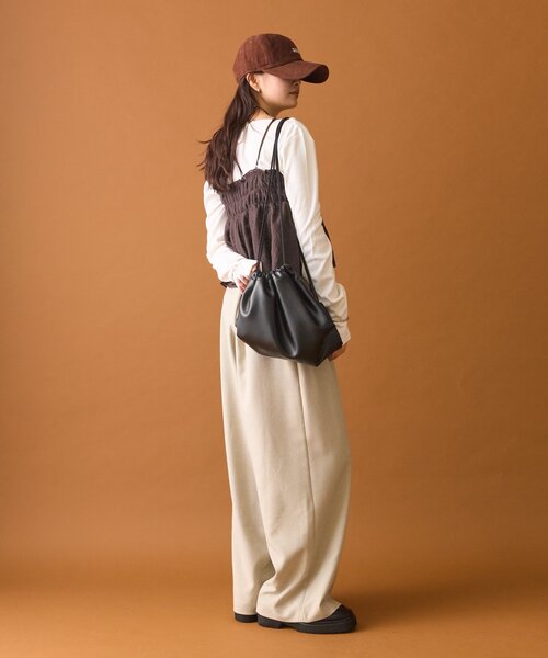 mystic（ミスティック）の「【4色展開/レイヤードスタイル】チュールチェックビスチェ（その他トップス・レディース・ブラック/オフホワイト/ブラウン/ブルー・FREE）」の22枚目の写真