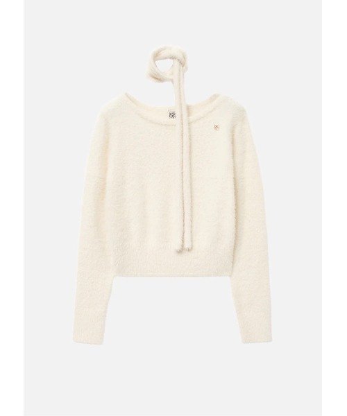 MARITHE + FRANCOIS GIRBAUD（マリテフランソワジルボー）の「W MUFFLER SET- SWEATER（ニット/セーター・レディース・アイボリー/ピンク/ブラック・フリー）」の6枚目の写真