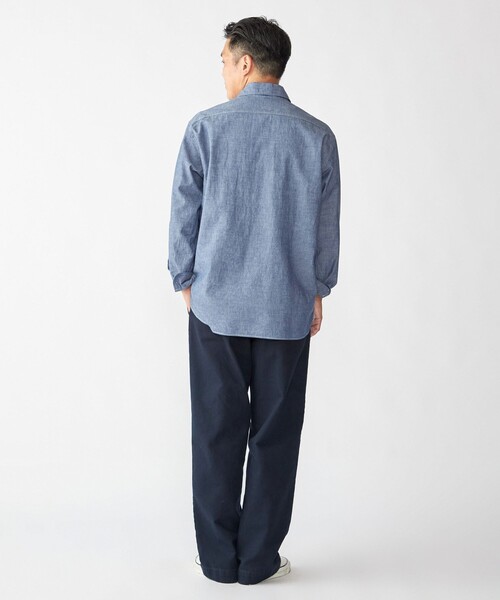 SHIPS(シップス)の「SHIPS: AUTHENTIC シャンブレー ワークシャツ(シャツ/ブラウス・メンズ・ライトブルー/ダークグレー・SMALL/MEDIUM/LARGE/X-LARGE)」の8枚目の写真