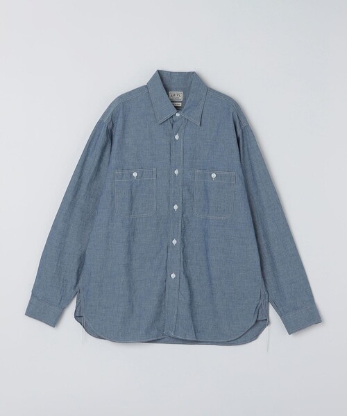 SHIPS(シップス)の「SHIPS: AUTHENTIC シャンブレー ワークシャツ(シャツ/ブラウス・メンズ・ライトブルー/ダークグレー・SMALL/MEDIUM/LARGE/X-LARGE)」の15枚目の写真