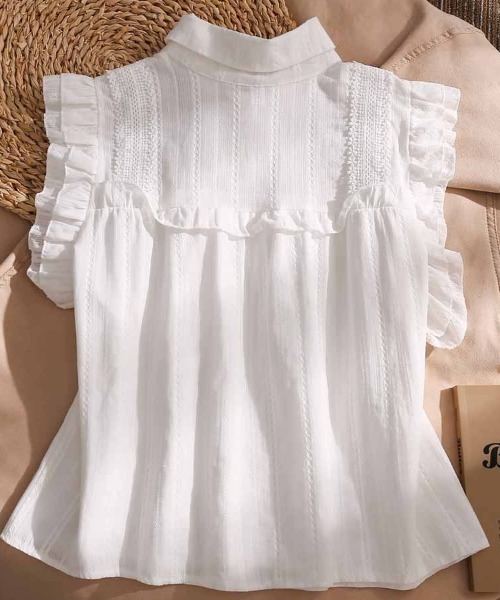 ブラウス シャツ MD NOSTALGIC RUFFLE ブラウス レディース Disney SERIES CREATED by MOUSSY | MD NOSTALGIC RUFFLE