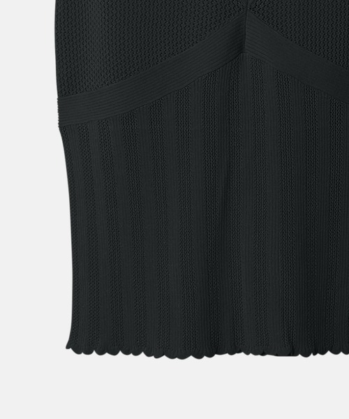 LE CIEL BLEU(ルシェルブルー)の「スリーブレスレースニット / Sleeveless Lace Knit(ニット/セーター・レディース・オレンジ/ライトグリーン/ライトグレー/ブラック/ブルー・36)」の7枚目の写真