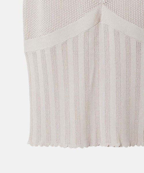 LE CIEL BLEU(ルシェルブルー)の「スリーブレスレースニット / Sleeveless Lace Knit(ニット/セーター・レディース・オレンジ/ライトグリーン/ライトグレー/ブラック/ブルー・36)」の15枚目の写真